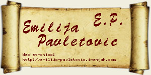 Emilija Pavletović vizit kartica